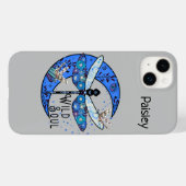 iPhone 14 plus Hoesje met libellen (Achterkant (horizontaal))