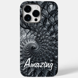 iPhone 14 Pro Max   Abstracte zwarte Hoesjes