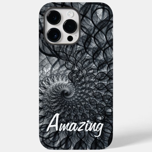 iPhone 14 Pro Max | Abstracte zwarte Hoesjes (Achterkant)