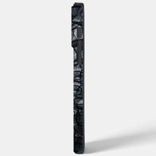 iPhone 14 Pro Max | Abstracte zwarte Hoesjes (Achterkant / Links)