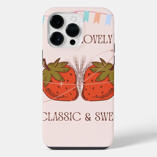 iPhone 14 Pro Max hoesje - aardbeien (Achterkant)