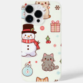 iPhone 14 Pro Max Hoesje- Kat sneeuwpop Case-Mate iPhone Case (Achterkant)