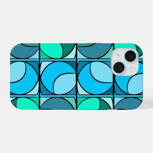 Iphone 15 70' Blauw design iPhone 15 Case (Achterkant horizontaal)