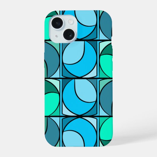 Iphone 15 70' Blauw design iPhone 15 Case (Achterkant)