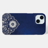 Iphone 15 case Blue elegant Turkish Design (Achterkant (horizontaal))