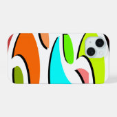 Iphone 15 grafische kaart met kleurrijke kleur 15 iPhone 15 case (Achterkant horizontaal)