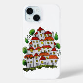 iPhone 15 hoesje (Doodle - Handgetekend) (Achterkant)