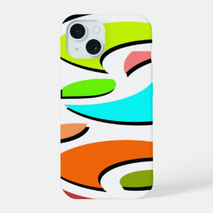 Iphone 15 hoesje grafisch en kleurrijk design 15