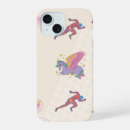 iPhone 15 hoesje met een eenhoorn (Achterkant)