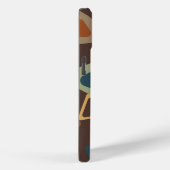 iPhone 15 Hoesje met moderne driehoeken uit het mi (Achterkant / Rechts)