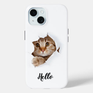 IPhone 15 hoesje met mooi kat