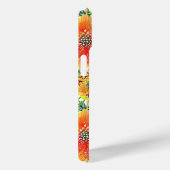 iPhone 15 Hoesje met Sinaasappel & Gele Bloemen (Achterkant / Rechts)