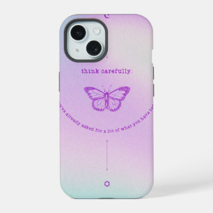 iPhone 15 Hoesje - Vlinderontwerp met reflecterend