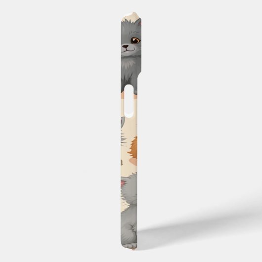 iPhone 15 Hoesjes Schattige kittenpatroon Telefoon (Achterkant / Rechts)