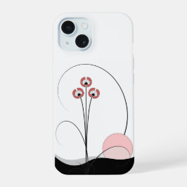 Iphone 15 Ikebana en de zon omhoog Case