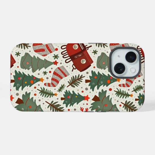 iPhone 15 Kerst Hoesje iPhone 15 Case (Achterkant horizontaal)