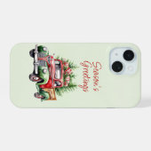 iPhone 15 Kerst  Vrachtwagen Hoesje iPhone 15 Case (Achterkant horizontaal)