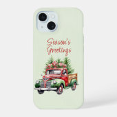 iPhone 15 Kerst  Vrachtwagen Hoesje iPhone 15 Case (Achterkant)