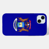 iPhone 15 Plus Case-Mate, Michigan flag Case-Mate iPhone Case (Achterkant (horizontaal))