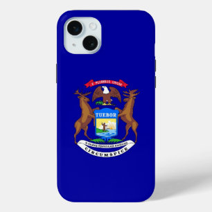 iPhone 15 Plus Case-Mate, Michigan vlag Mini Hoesje
