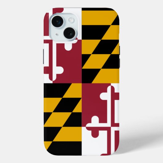 iPhone 15 Plus Case-Mate, vlag van Maryland Case-Mate iPhone Case (Achterkant)