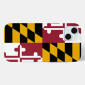 iPhone 15 Plus Case-Mate, vlag van Maryland Case-Mate iPhone Case (Achterkant (horizontaal))