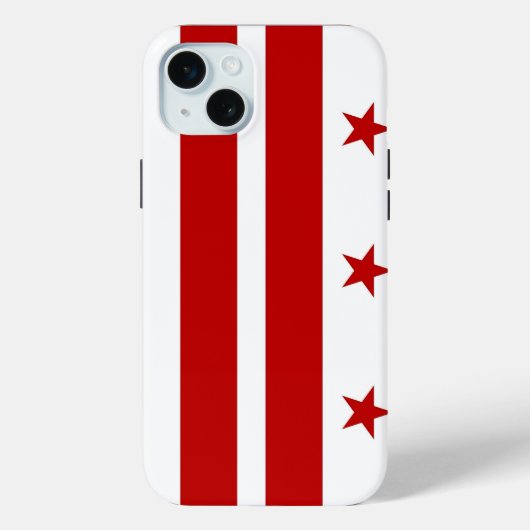 iPhone 15 Plus Case-Mate, vlag van Washington DC Case-Mate iPhone Case (Achterkant)