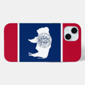 iPhone 15 Plus Case-Mate, Wyoming-vlag Case-Mate iPhone Case (Achterkant (horizontaal))
