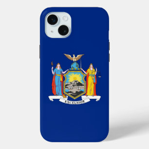 iPhone 15 Plus Hoesje-Mate, New Yorkse staatsvlag Mini Hoesje