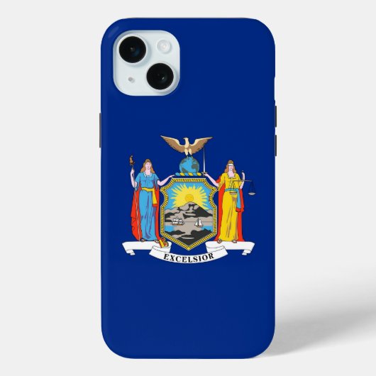 iPhone 15 Plus Hoesje-Mate, New Yorkse staatsvlag Case-Mate iPhone Case (Achterkant)