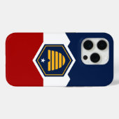 iPhone 15 Pro Case-Mate, Utah State nieuwe vlag Case-Mate iPhone Case (Achterkant (horizontaal))