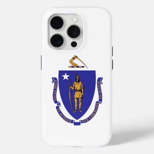 iPhone 15 Pro Case-Mate, vlag van Massachusetts Case-Mate iPhone Case (Achterkant)