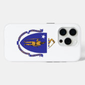 iPhone 15 Pro Case-Mate, vlag van Massachusetts Case-Mate iPhone Case (Achterkant (horizontaal))