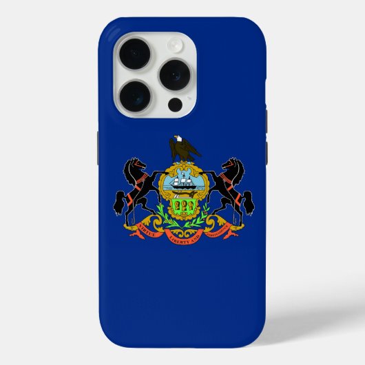 iPhone 15 Pro Case-Mate, vlag van Pennsylvania Case-Mate iPhone Case (Achterkant)