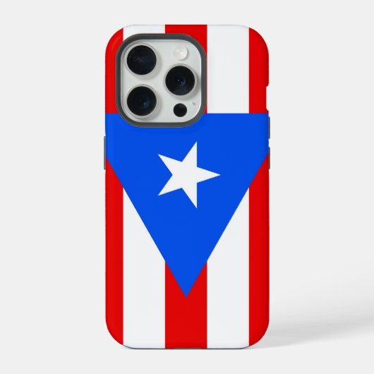 iPhone 15 Pro Case-Mate, vlag van Puerto Rico Hoesje (Achterkant)