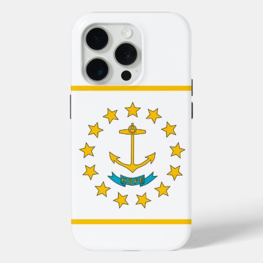 iPhone 15 Pro Case-Mate, vlag van Rhode Island Case-Mate iPhone Case (Achterkant)