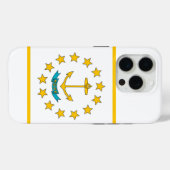 iPhone 15 Pro Case-Mate, vlag van Rhode Island Case-Mate iPhone Case (Achterkant (horizontaal))