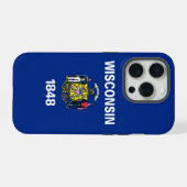 iPhone 15 Pro Case-Mate, vlag van Wisconsin Hoesje (Achterkant horizontaal)