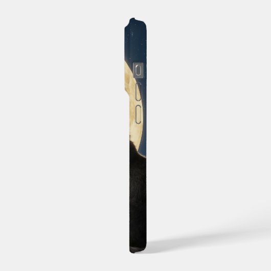 iPhone 15 Pro cat and moon phone case iPhone Hoesje (Linkerkant)