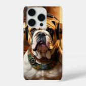 iPhone 15 Pro Hoesje met Bold Bulldog Design (Achterkant)