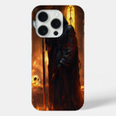 iPhone 15 Pro Hoesje met Death Metal Art (Achterkant)