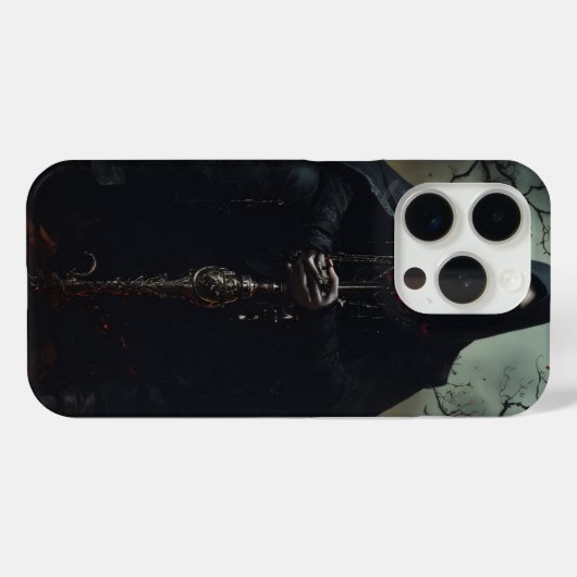 iPhone 15 Pro Hoesje met Death Metal-artwork (Achterkant (horizontaal))