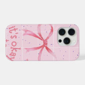 Iphone 15 Pro hoesje Met een Lint Ontwerp (Achterkant horizontaal)