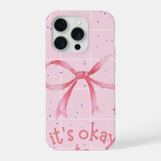 Iphone 15 Pro hoesje Met een Lint Ontwerp (Achterkant)