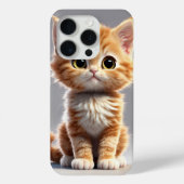 iPhone 15 Pro Hoesje met Schattig Cat Design (Achterkant)