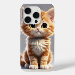 iPhone 15 Pro Hoesje met Schattig Cat Design
