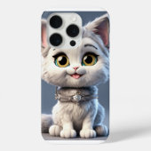 iPhone 15 Pro Hoesje met Schattige Cat Illustratio (Achterkant)