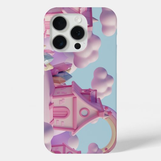 iPhone 15 Pro Hoesje - Natuur Landscape Design (Achterkant)