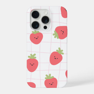 IPhone 15 pro leuke aardbei hoesje Case