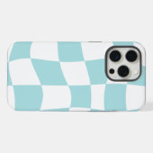 iPhone 15 Pro Max | dambord Blauwgroen Hoesje iPhone Hoesje (Achterkant horizontaal)